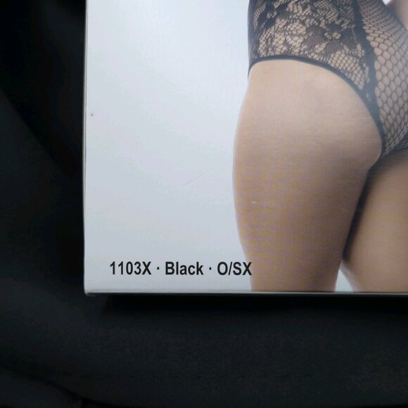 Mapale Black Plus Size Fishnet Bodysuit Lingerie Sheer Lace One Size 1103X - Picture 8 of 8